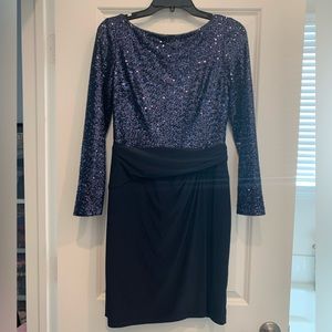 Lauren Ralph Lauren navy sequin dress NWT 12P
